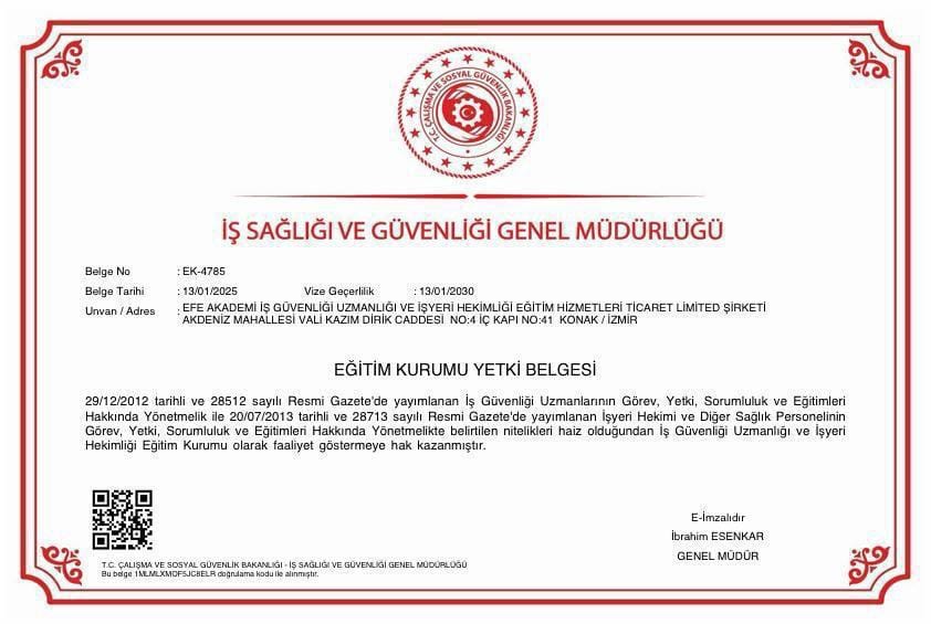 Resmi olarak yetkilendirilmiş eğitim kurumu.